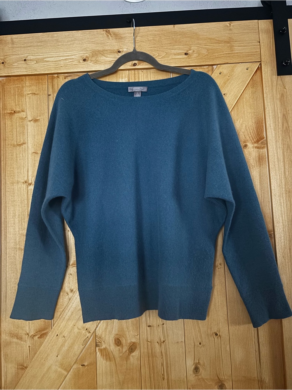 Charter Club 100% Cashmere 2-Ply Blue‎ long Sleeve Sweater Large